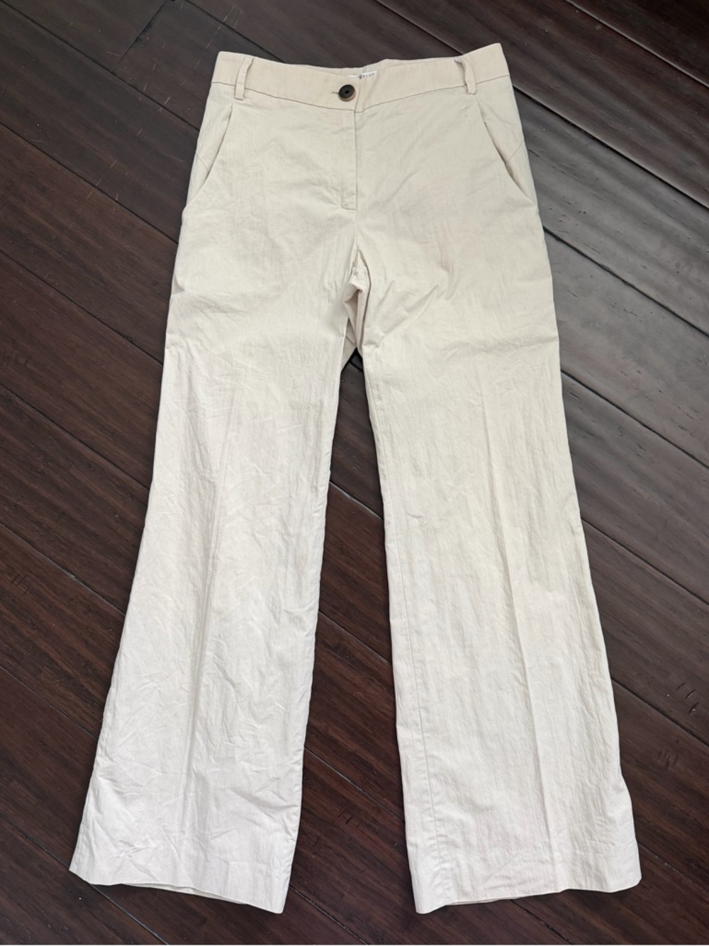 Brunello Cucinelli Light Beige Women’s Cotton Pants Size 2